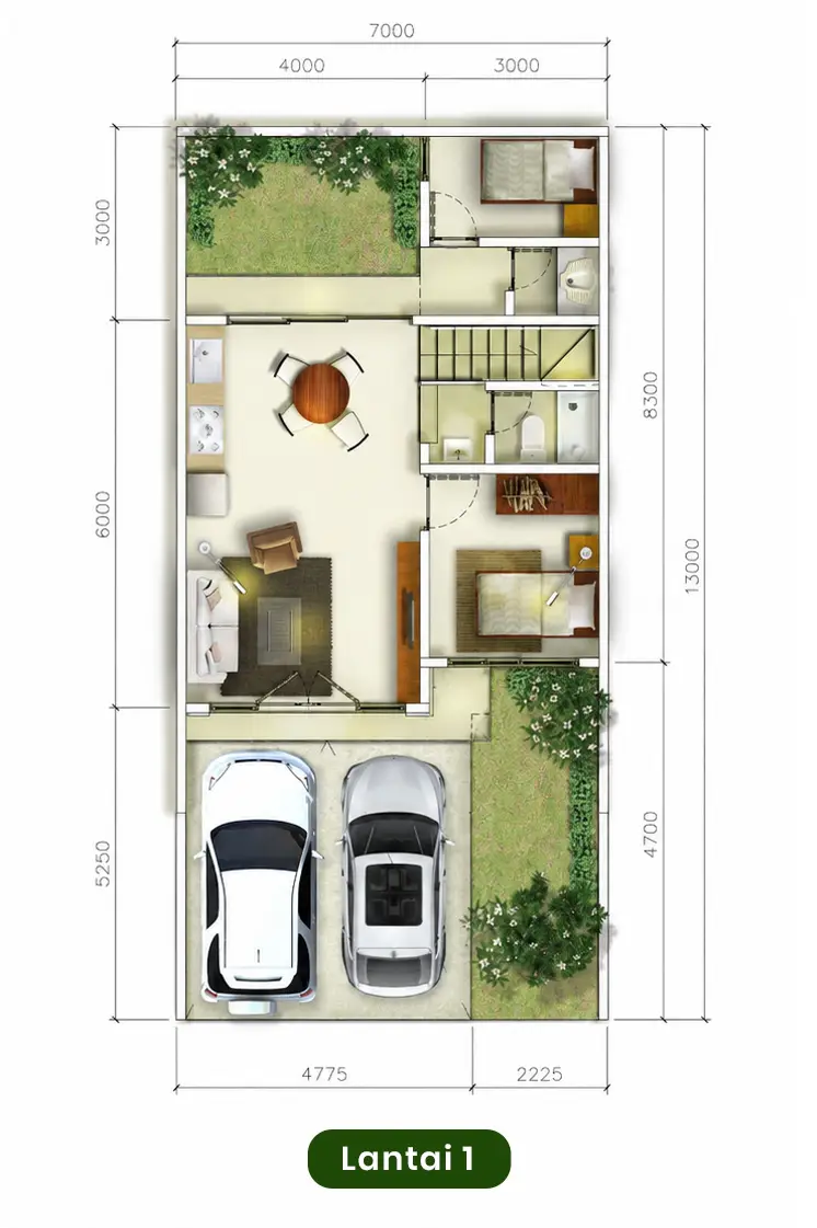 Tipe Emerald layout nurwita residence tipe emerald lantai 1