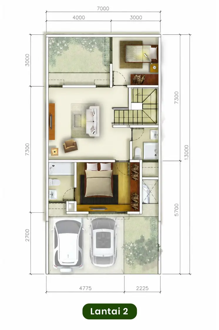 Tipe Emerald layout nurwita residence tipe emerald lantai 2