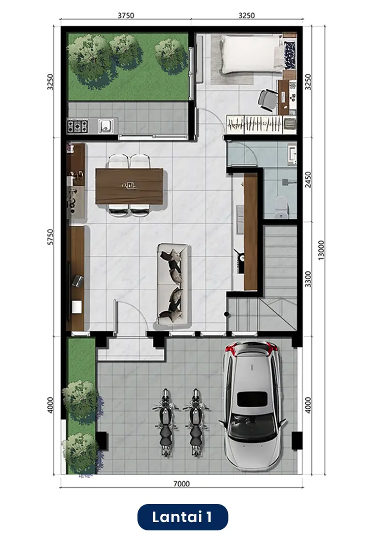 Tipe Sapphire layout sapphire lantai 1